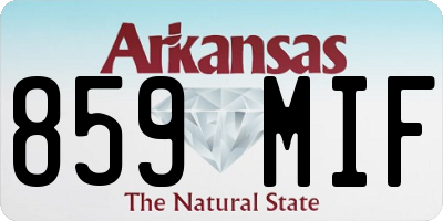 AR license plate 859MIF
