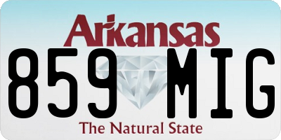 AR license plate 859MIG