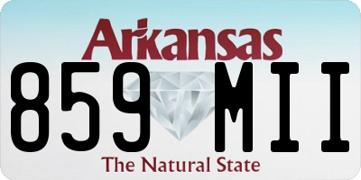 AR license plate 859MII