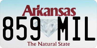AR license plate 859MIL