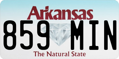 AR license plate 859MIN