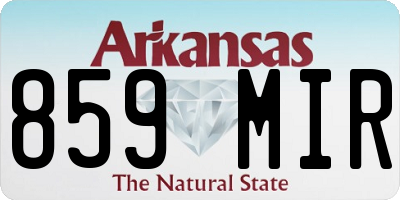 AR license plate 859MIR