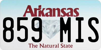 AR license plate 859MIS