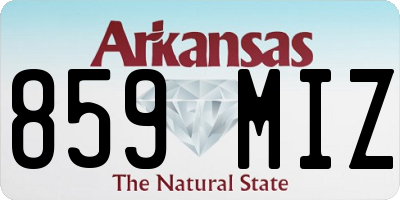 AR license plate 859MIZ