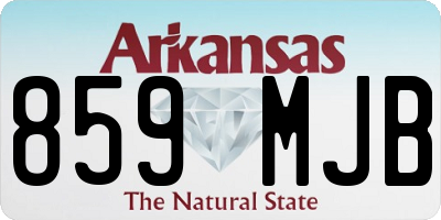 AR license plate 859MJB