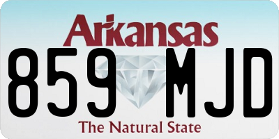 AR license plate 859MJD