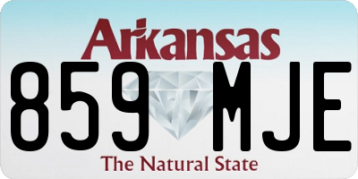 AR license plate 859MJE