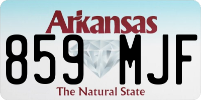AR license plate 859MJF