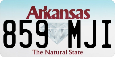 AR license plate 859MJI