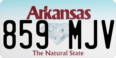 AR license plate 859MJV