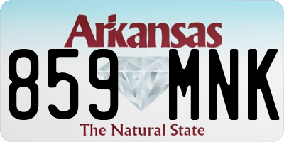 AR license plate 859MNK