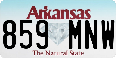 AR license plate 859MNW