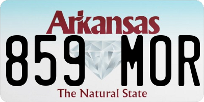 AR license plate 859MOR