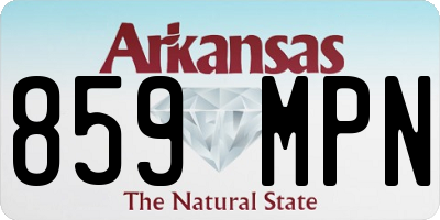 AR license plate 859MPN