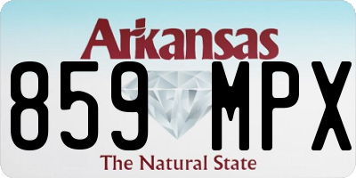 AR license plate 859MPX