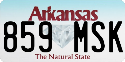 AR license plate 859MSK