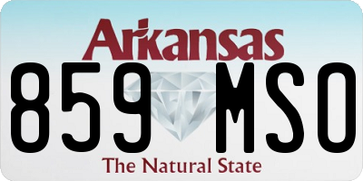 AR license plate 859MSO