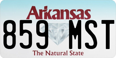 AR license plate 859MST