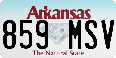 AR license plate 859MSV