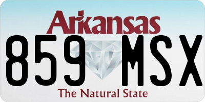 AR license plate 859MSX