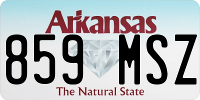 AR license plate 859MSZ