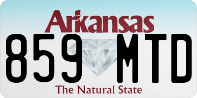 AR license plate 859MTD