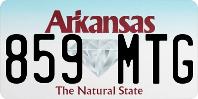 AR license plate 859MTG