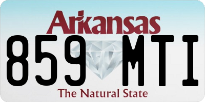AR license plate 859MTI