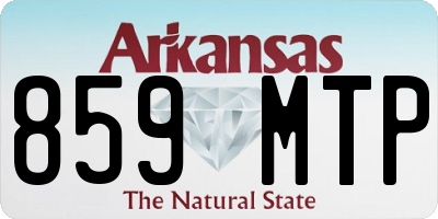 AR license plate 859MTP