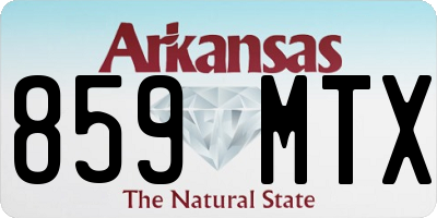 AR license plate 859MTX