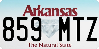 AR license plate 859MTZ