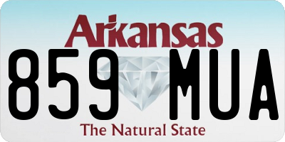 AR license plate 859MUA