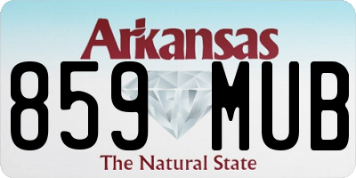 AR license plate 859MUB