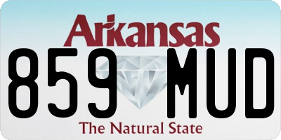 AR license plate 859MUD