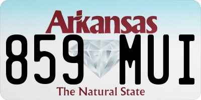 AR license plate 859MUI