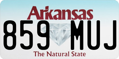 AR license plate 859MUJ