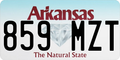 AR license plate 859MZT