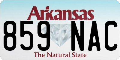 AR license plate 859NAC