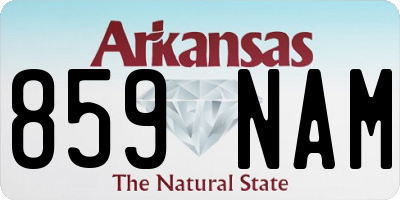 AR license plate 859NAM