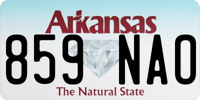 AR license plate 859NAO
