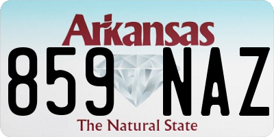 AR license plate 859NAZ