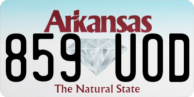 AR license plate 859UOD