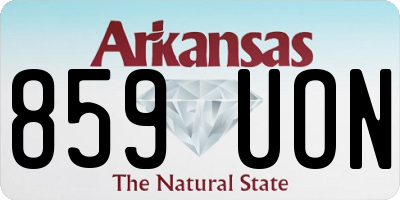 AR license plate 859UON