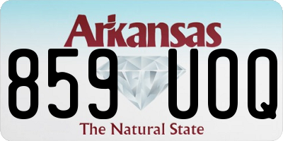 AR license plate 859UOQ