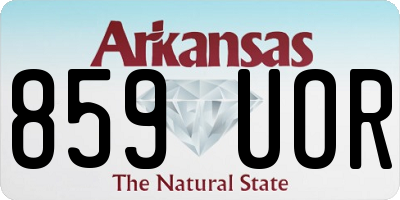 AR license plate 859UOR