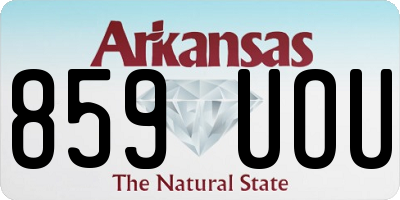 AR license plate 859UOU