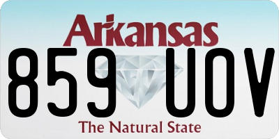AR license plate 859UOV