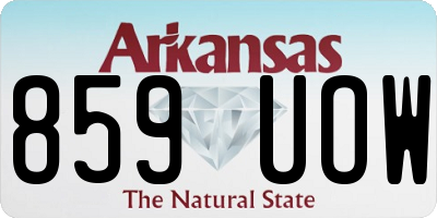 AR license plate 859UOW