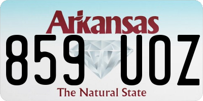 AR license plate 859UOZ