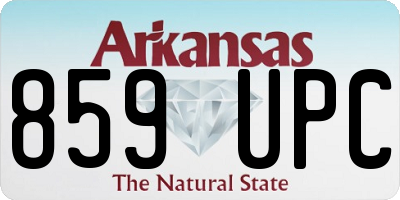 AR license plate 859UPC
